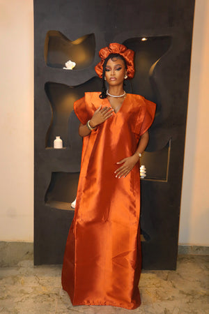 Elegant African Boubou in Luxurious Mikado Fabric